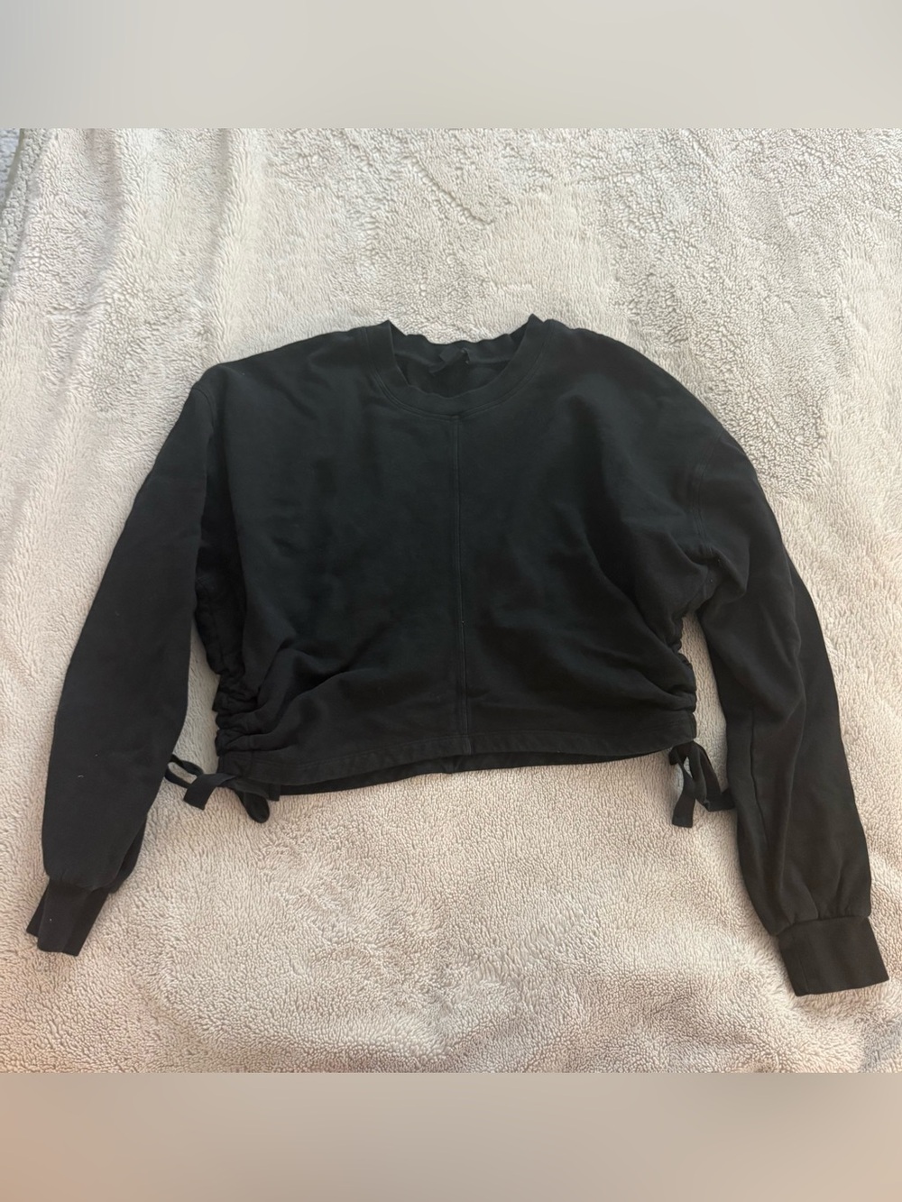 AllSaints Mira Cinched Waist Cropped Sweatshirt